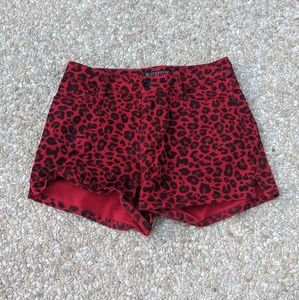 Red Leopard Shorts